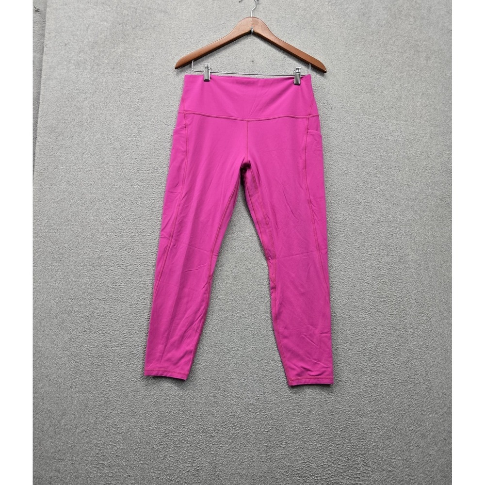 Lululemon Women Activewear Pants 12 Pink Align High Rise Leggings 24" Inseam
